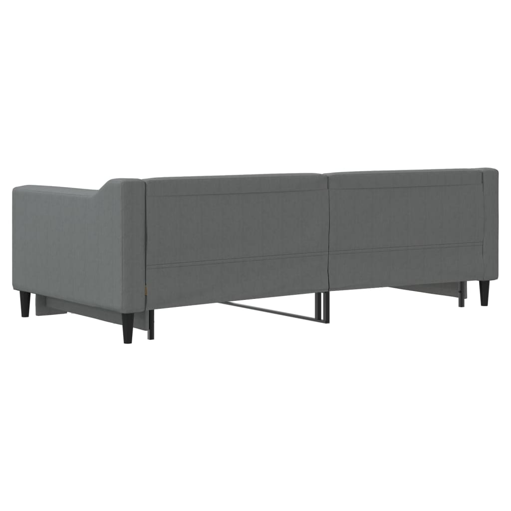 vidaXL Daybed with Trundle without Mattress Dark Grey 90x190 cm Single