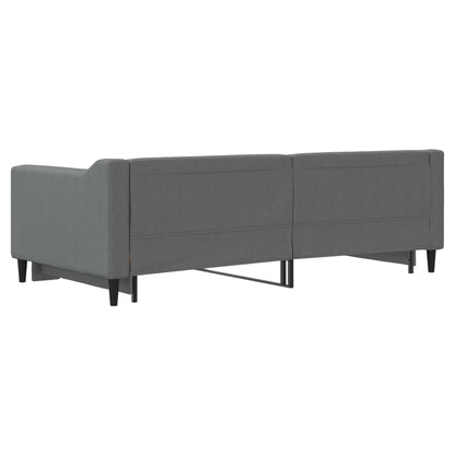 vidaXL Daybed with Trundle without Mattress Dark Grey 90x190 cm Single