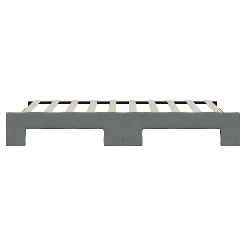 vidaXL Daybed with Trundle without Mattress Dark Grey 90x190 cm Single