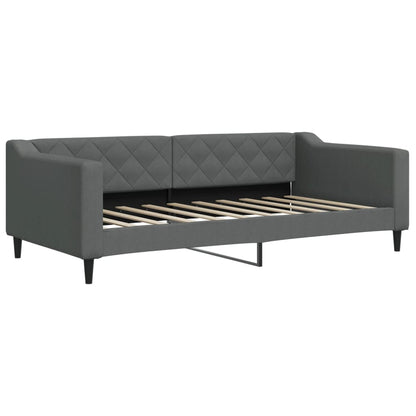 vidaXL Daybed with Trundle&Drawers without Mattress Dark Grey 90x190 cm Single