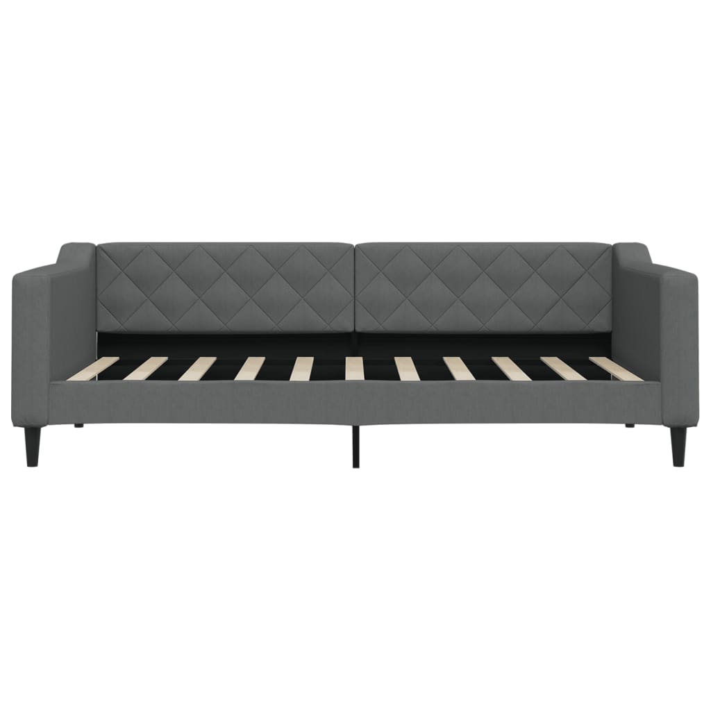 vidaXL Daybed with Trundle&Drawers without Mattress Dark Grey 90x190 cm Single