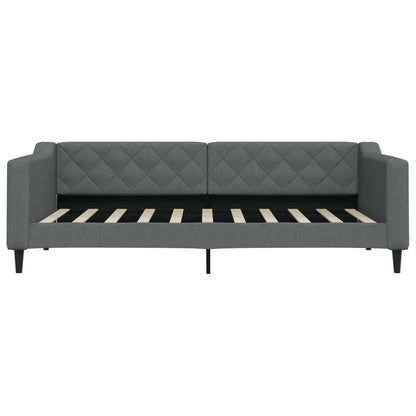 vidaXL Daybed with Trundle&Drawers without Mattress Dark Grey 90x190 cm Single