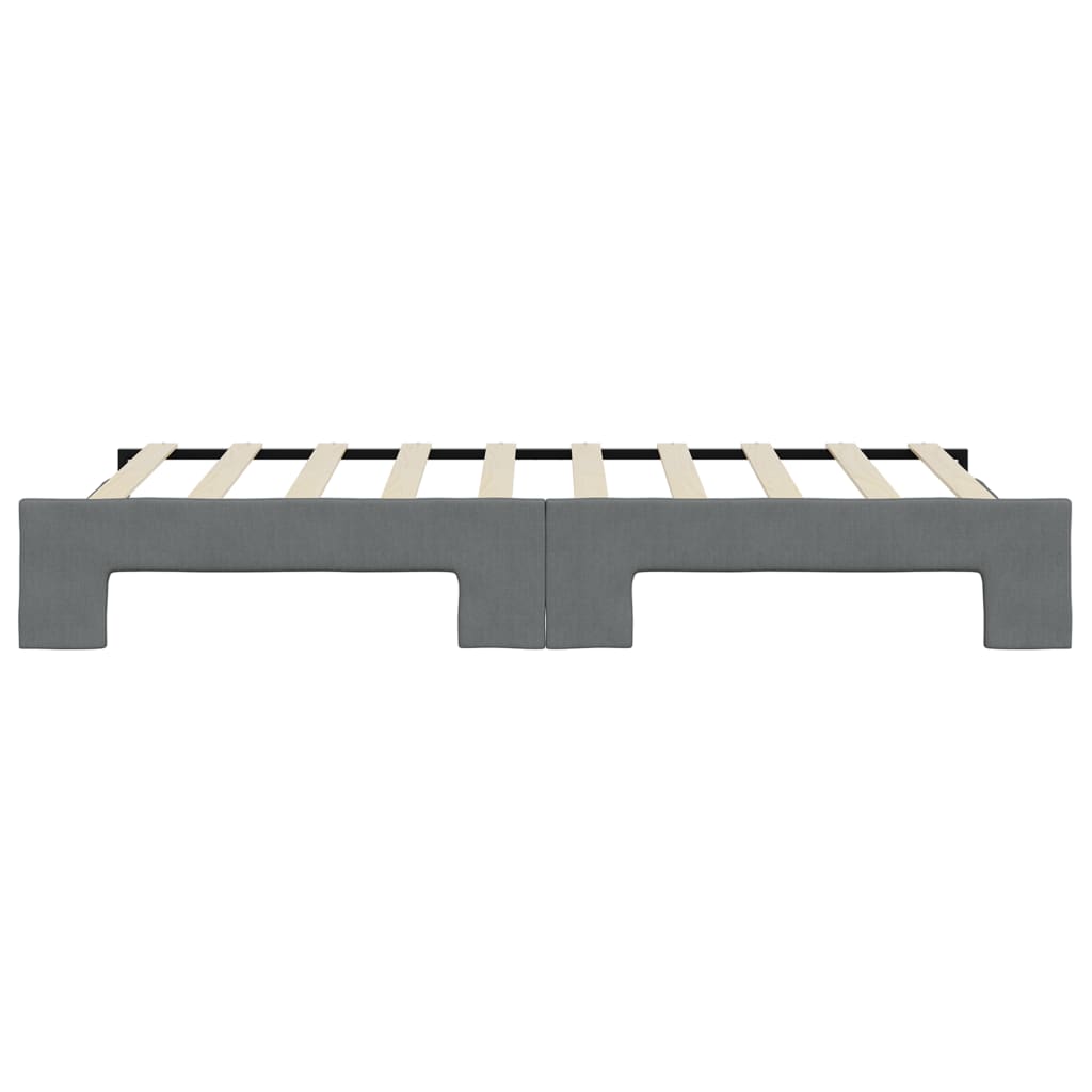 vidaXL Daybed with Trundle without Mattress Dark Grey 90x190 cm Single