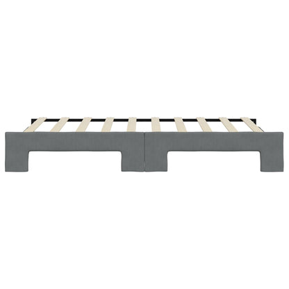 vidaXL Daybed with Trundle without Mattress Dark Grey 90x190 cm Single