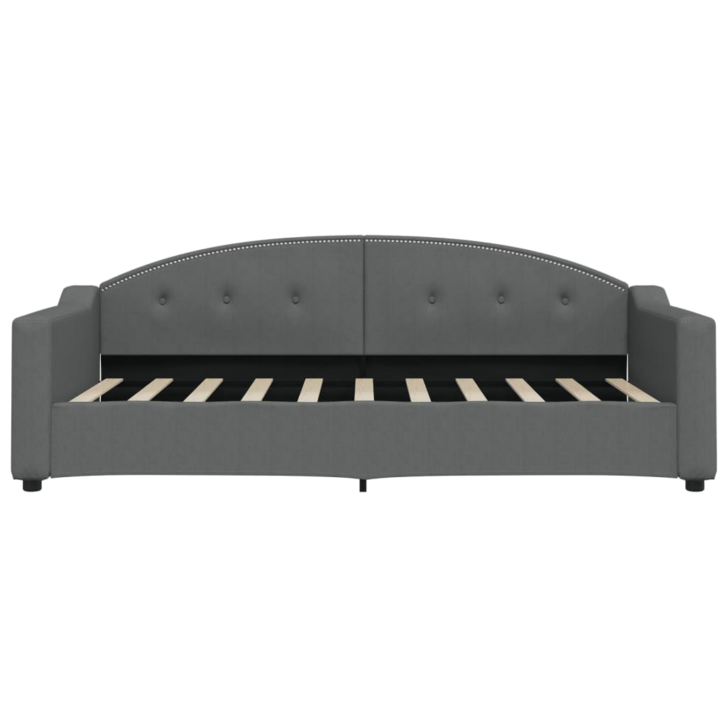 vidaXL Daybed with Trundle&Drawers without Mattress Dark Grey 90x190 cm Single