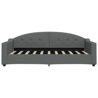 vidaXL Daybed with Trundle&Drawers without Mattress Dark Grey 90x190 cm Single