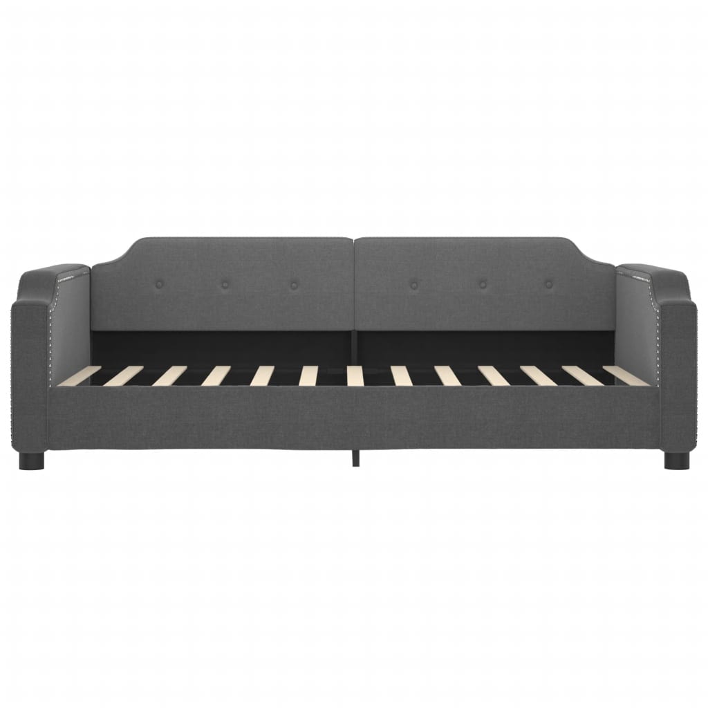 vidaXL Daybed with Mattress Dark Grey 90x190 cm Fabric