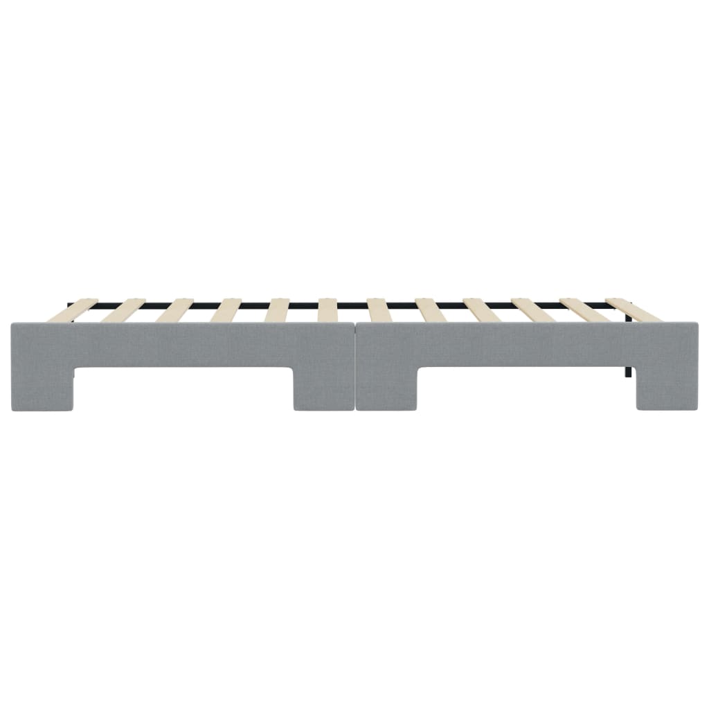 vidaXL Daybed with Trundle without Mattress Light Grey 90x190 cm Single