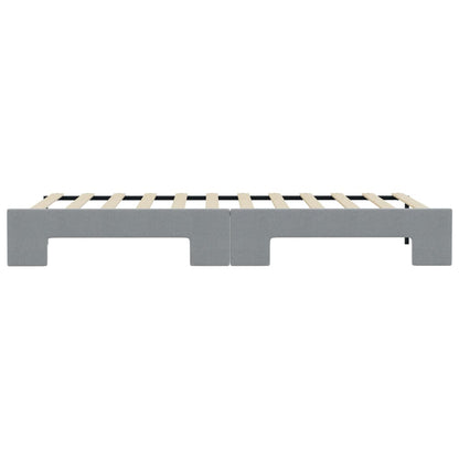 vidaXL Daybed with Trundle without Mattress Light Grey 90x190 cm Single