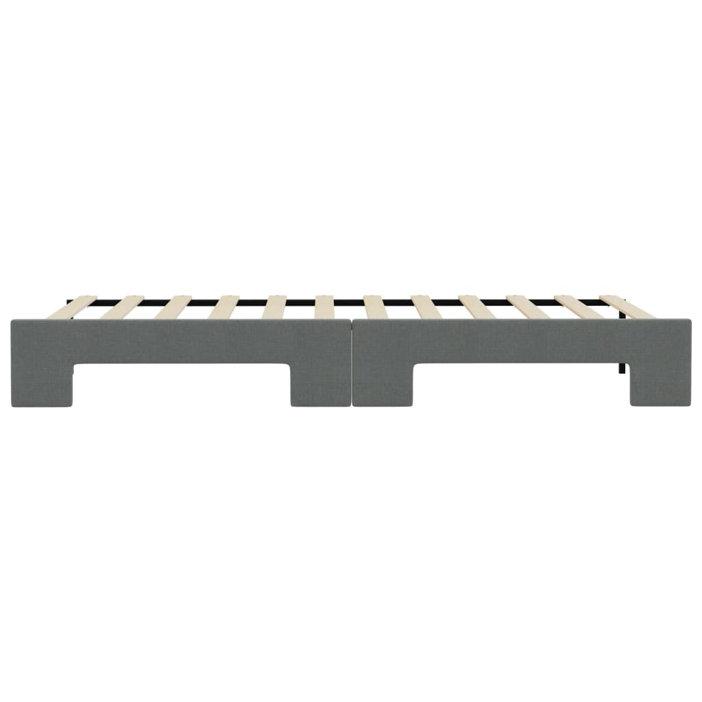 vidaXL Daybed with Trundle without Mattress Dark Grey 90x190 cm Single