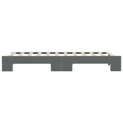 vidaXL Daybed with Trundle without Mattress Dark Grey 90x190 cm Single