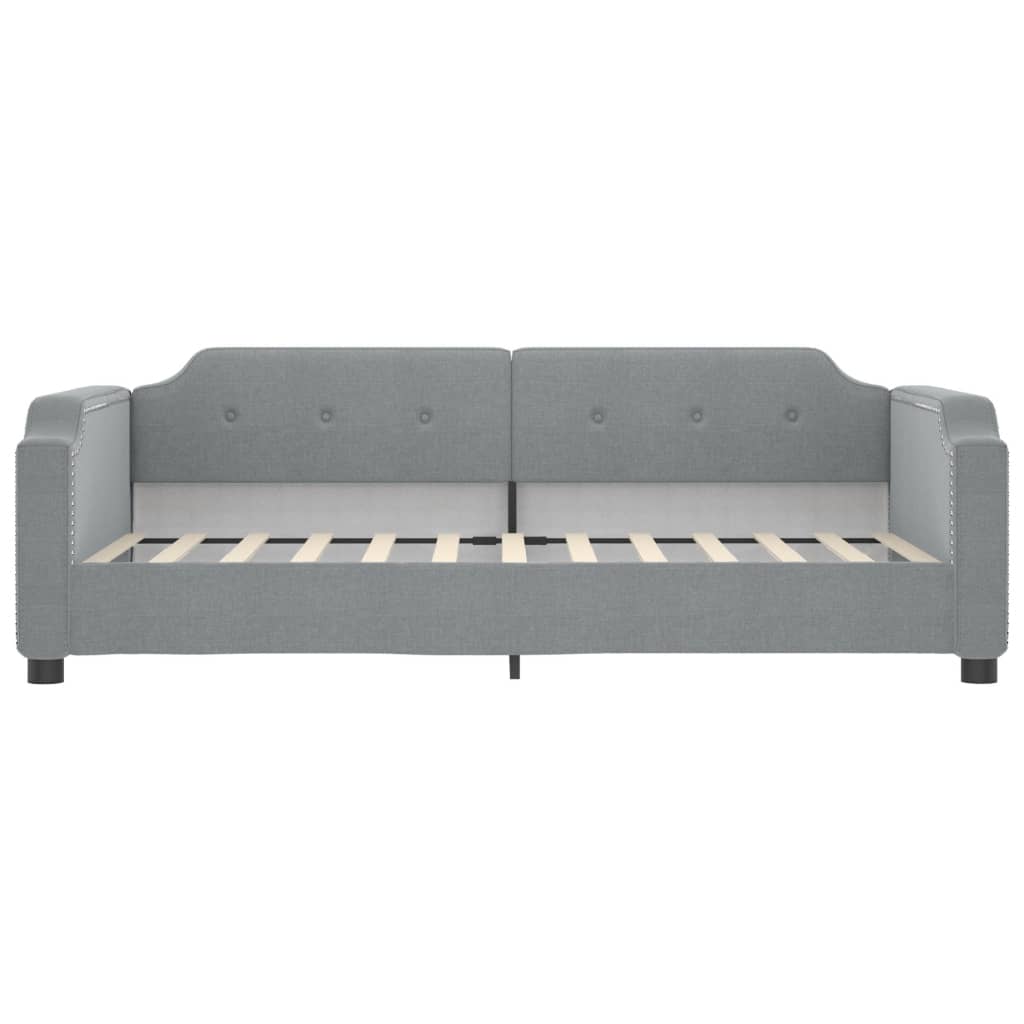 vidaXL Daybed with Trundle&Drawers without Mattress Light Grey 90x190 cm Single