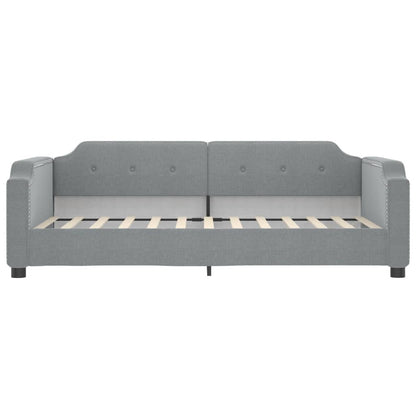 vidaXL Daybed with Trundle&Drawers without Mattress Light Grey 90x190 cm Single