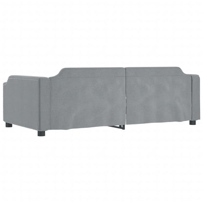vidaXL Daybed with Trundle&Drawers without Mattress Light Grey 90x190 cm Single