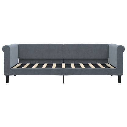 vidaXL Daybed with Mattress Blue Dark Grey 90x190 cm Velvet