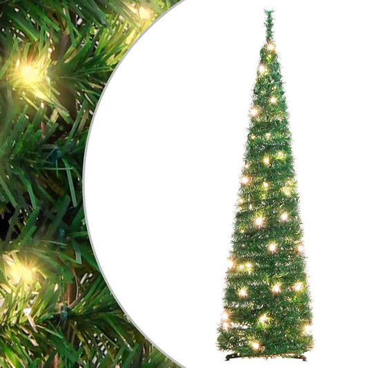 vidaXL Artificial Christmas Tree | Green | PVC and metal | 120 cm | Collapsible