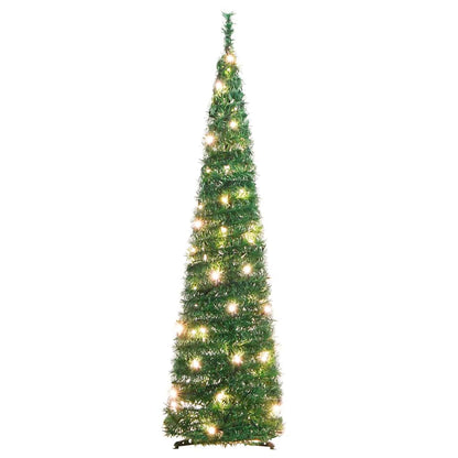vidaXL Artificial Christmas Tree | Green | PVC and metal | 120 cm | Collapsible