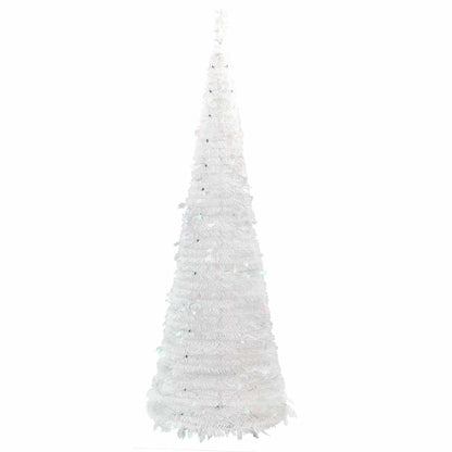 vidaXL Artificial Christmas Tree Pop-up 50 LEDs White 120 cm