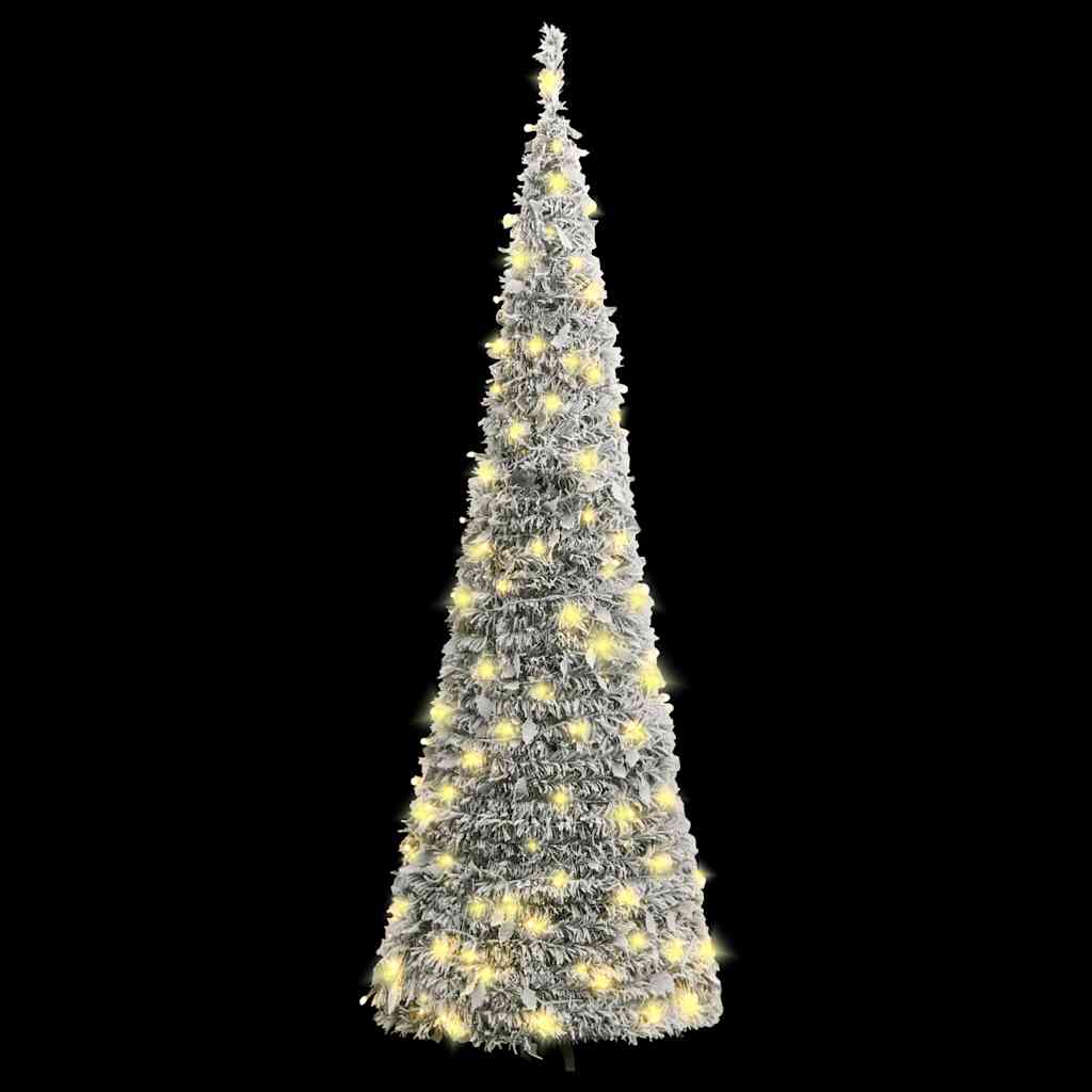 vidaXL Artificial Christmas Tree | Green and white | PVC, metal | 150 cm