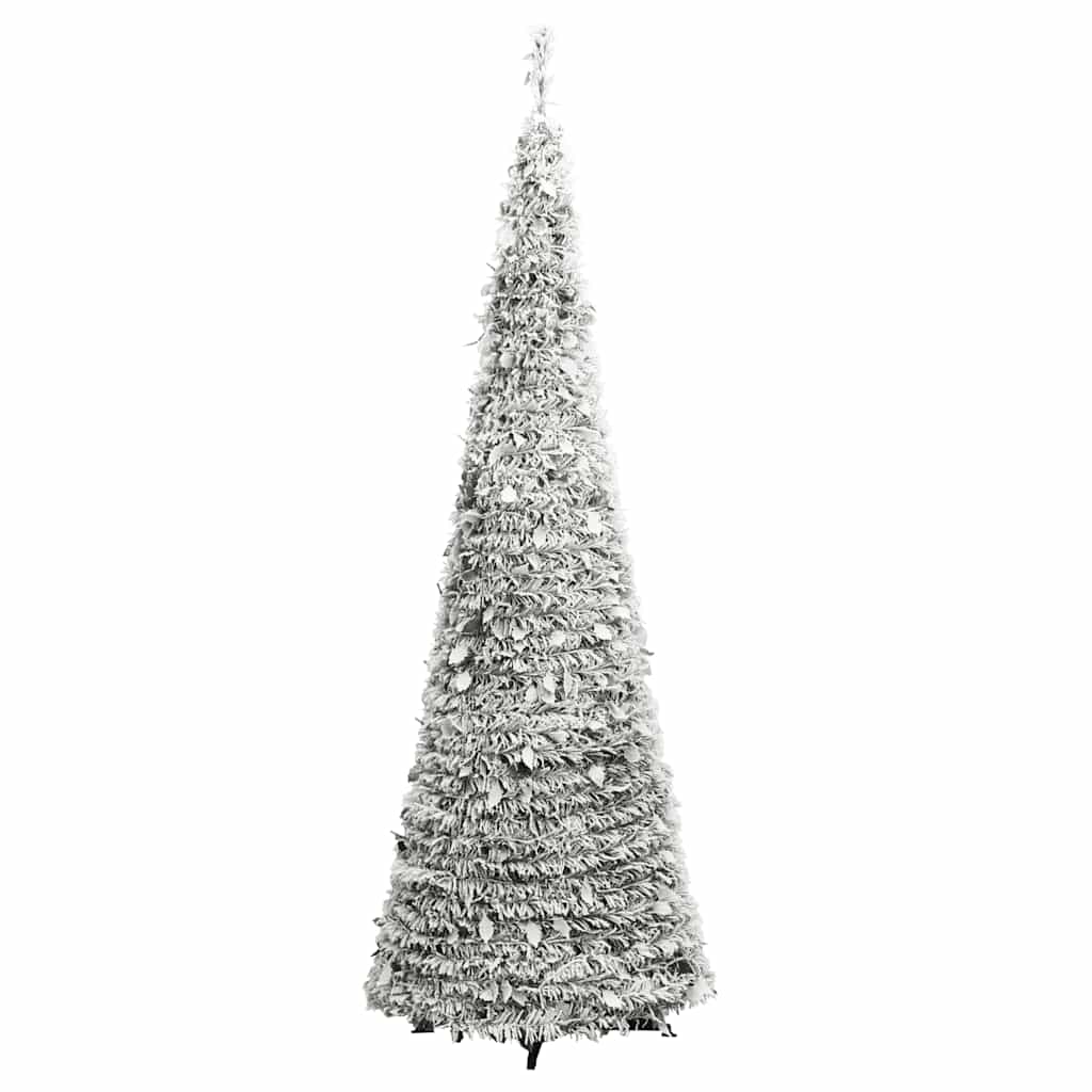 vidaXL Artificial Christmas Tree | Green and white | PVC, metal | 150 cm