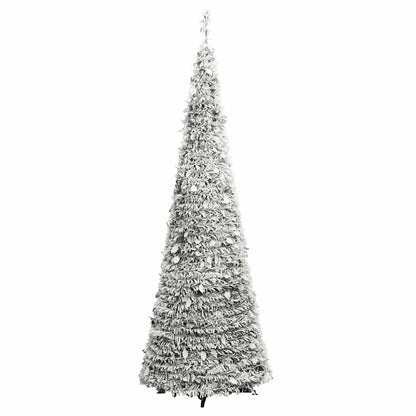 vidaXL Artificial Christmas Tree | Green and white | PVC, metal | 150 cm