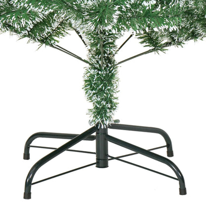 vidaXL Artificial Christmas Tree with Flocked Snow Green 180 cm