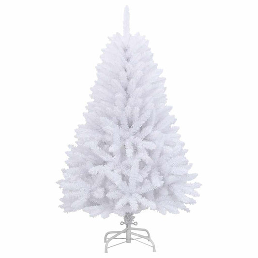 vidaXL Artificial Hinged Christmas Tree with Stand White 120 cm