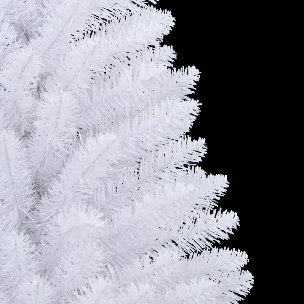vidaXL Artificial Hinged Christmas Tree with Stand White 150 cm