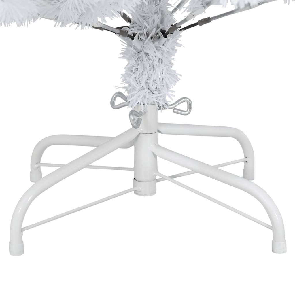vidaXL Artificial Hinged Christmas Tree with Stand White 150 cm