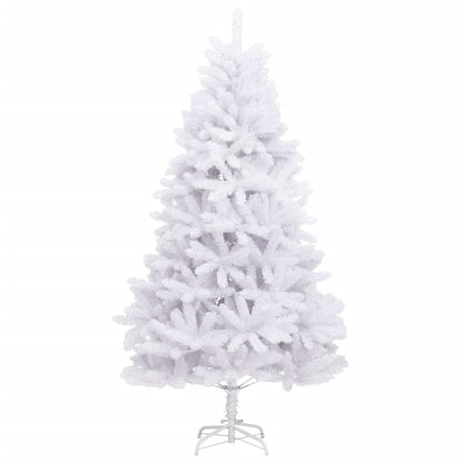 vidaXL Artificial Hinged Christmas Tree with Stand White 180 cm