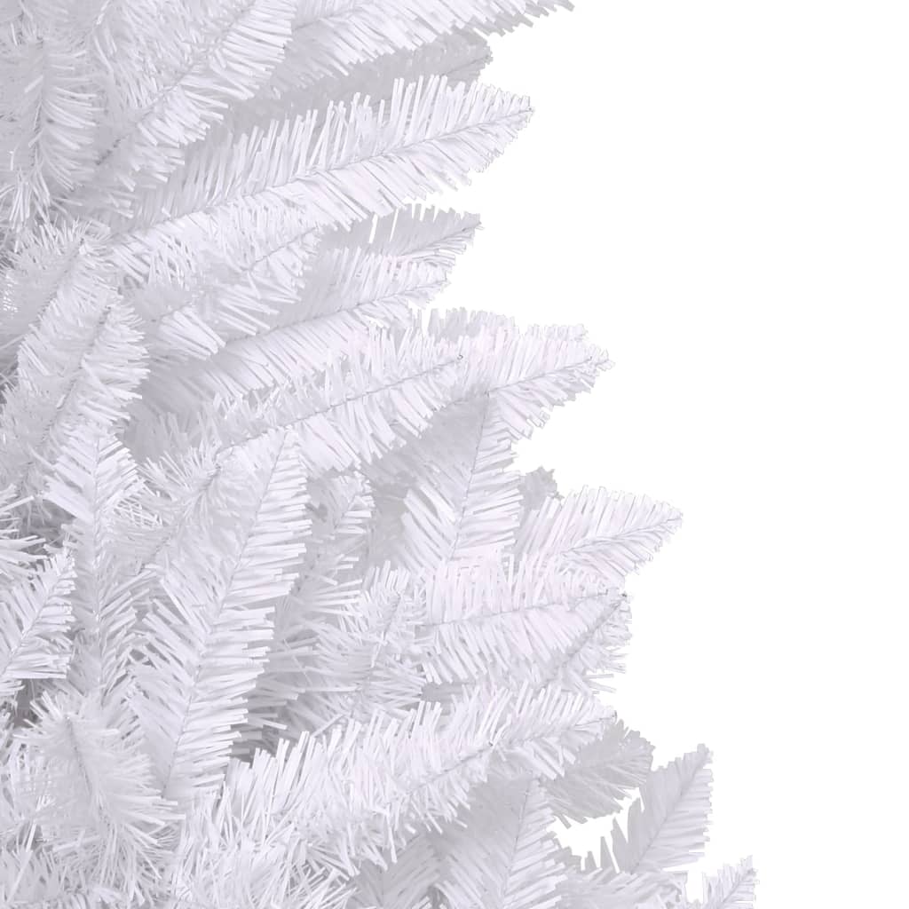 vidaXL Artificial Hinged Christmas Tree with Stand White 210 cm