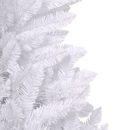 vidaXL Artificial Hinged Christmas Tree with Stand White 210 cm