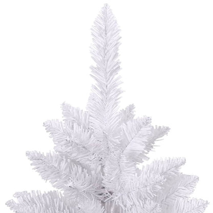 vidaXL Artificial Hinged Christmas Tree with Stand White 240 cm