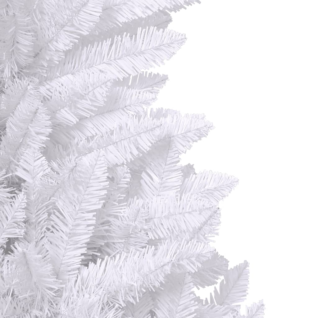 vidaXL Artificial Hinged Christmas Tree with Stand White 240 cm