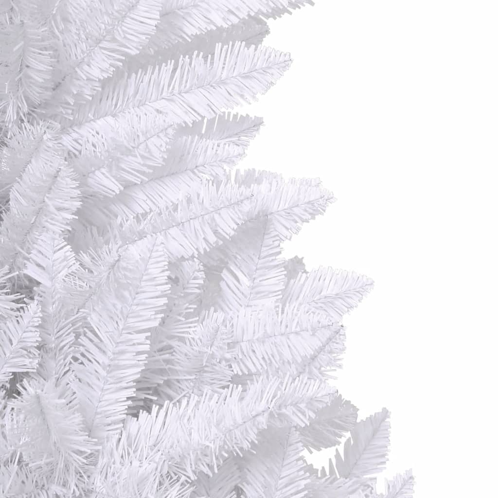 vidaXL Artificial Hinged Christmas Tree with Stand White 270 cm