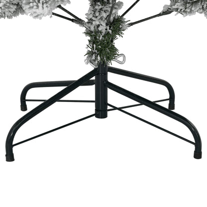 vidaXL Artificial Hinged Christmas Tree with Flocked Snow 120 cm