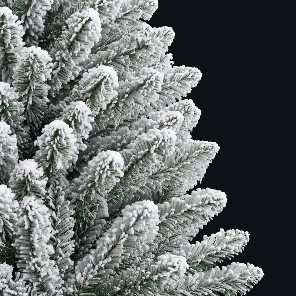 vidaXL Artificial Hinged Christmas Tree with Flocked Snow 150 cm