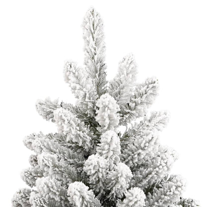 vidaXL Artificial Hinged Christmas Tree with Flocked Snow 240 cm
