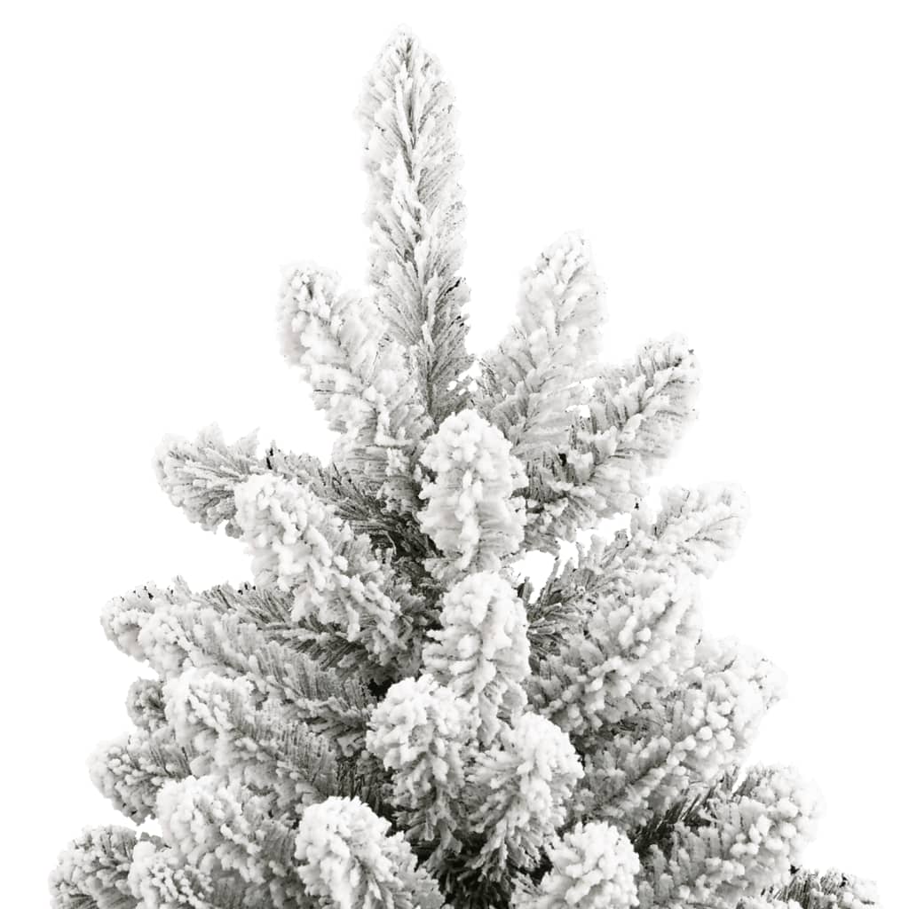vidaXL Artificial Hinged Christmas Tree with Flocked Snow 270 cm