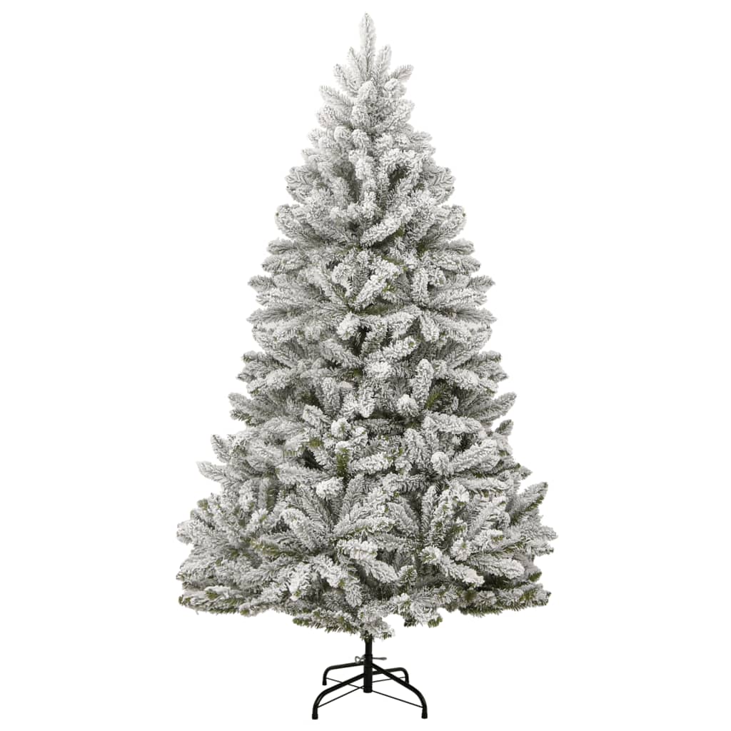 vidaXL Artificial Hinged Christmas Tree with Flocked Snow 300 cm