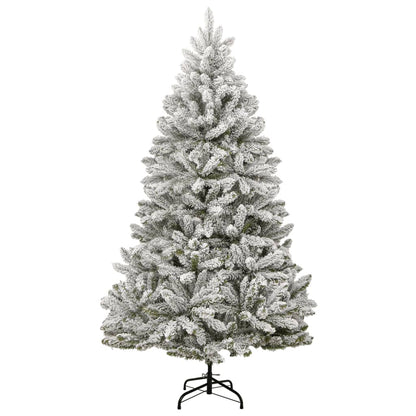 vidaXL Artificial Hinged Christmas Tree with Flocked Snow 300 cm