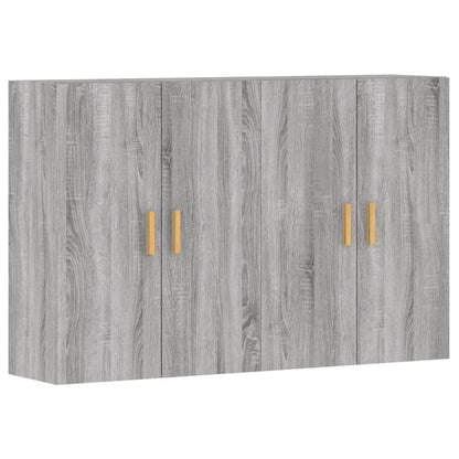 vidaXL Wall Mounted Cabinets 2 pcs Grey Sonoma Engineered Wood
