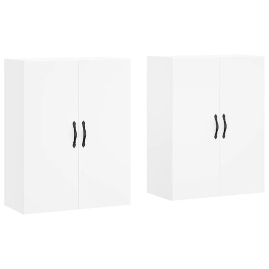 vidaXL Wall Mounted Cabinets 2 pcs White Engineered Wood