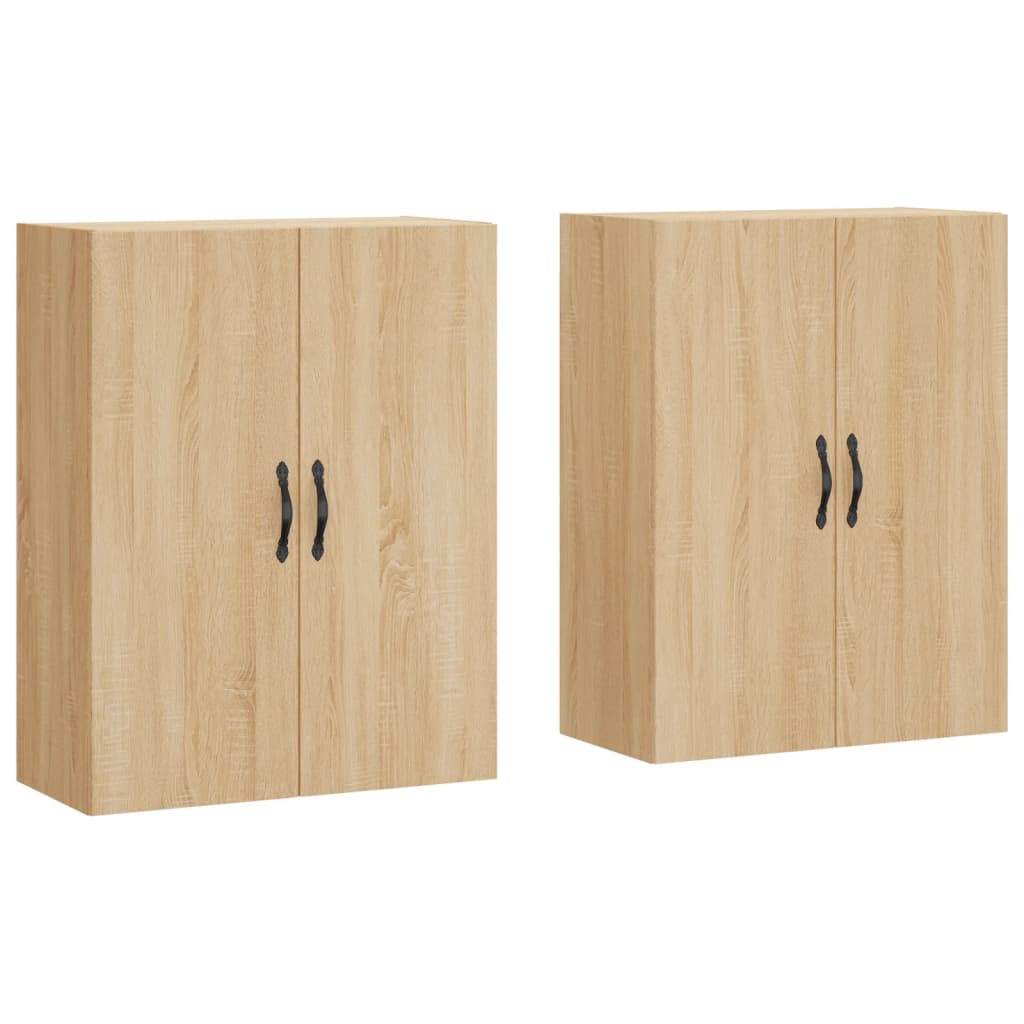 vidaXL Wall Mounted Cabinets 2 pcs Sonoma Oak Engineered Wood