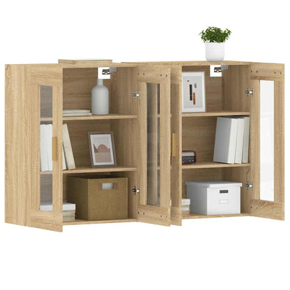 vidaXL Wall Mounted Cabinets 2 pcs Sonoma Oak Engineered Wood