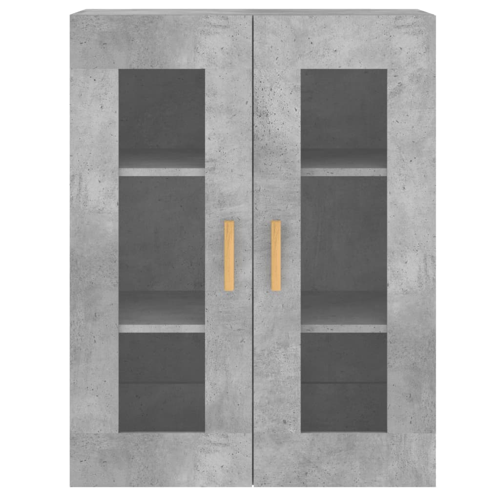 vidaXL Wall Mounted Cabinets 2 pcs Concrete Grey Engineered Wood