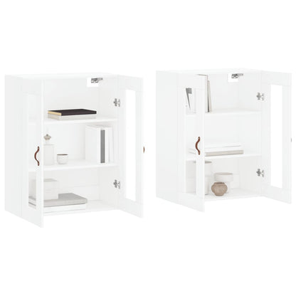 vidaXL Wall Mounted Cabinets 2 pcs White Engineered Wood