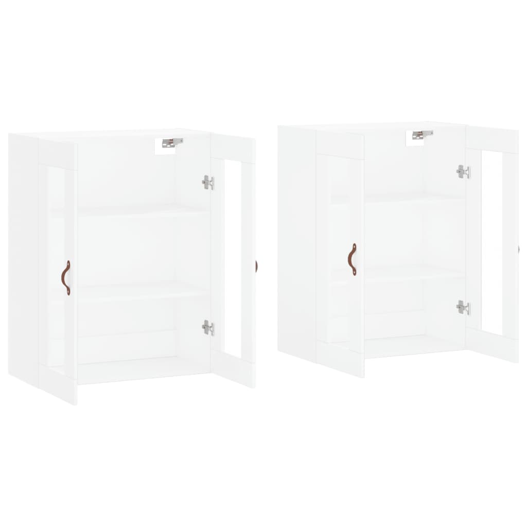 vidaXL Wall Mounted Cabinets 2 pcs White Engineered Wood