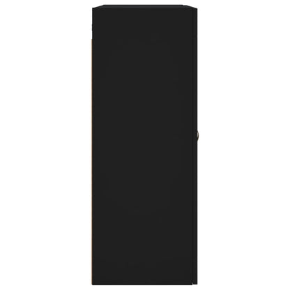 vidaXL Wall Mounted Cabinets 2 pcs Black Engineered Wood