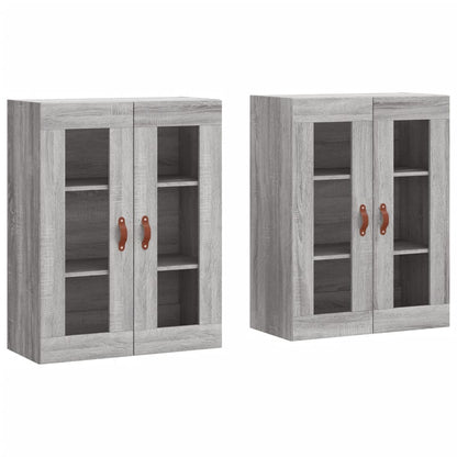 vidaXL Wall Mounted Cabinets 2 pcs Grey Sonoma Engineered Wood